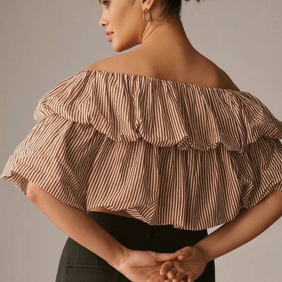 NWT Anthropologie Off Shoulder Bubble Top 2X - Picture 5 of 7